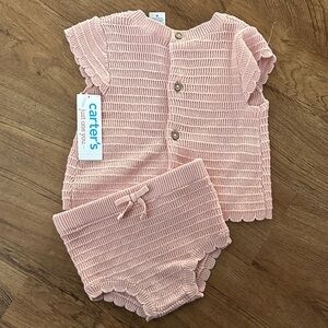 Carter's Blush Knit Baby Set